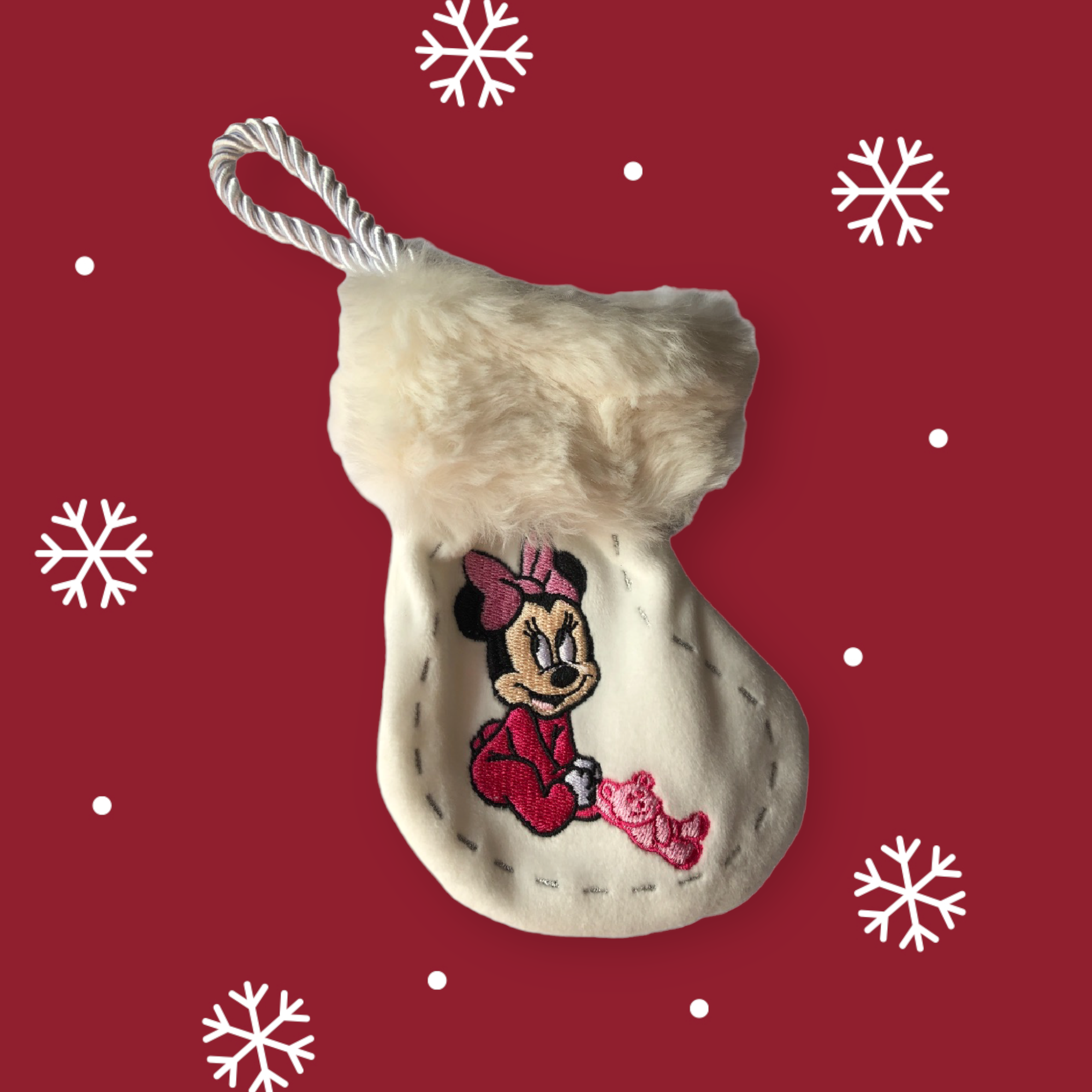 Disney - Minnie Mouse : Ornement, Mini chaussette MN 1er Noël