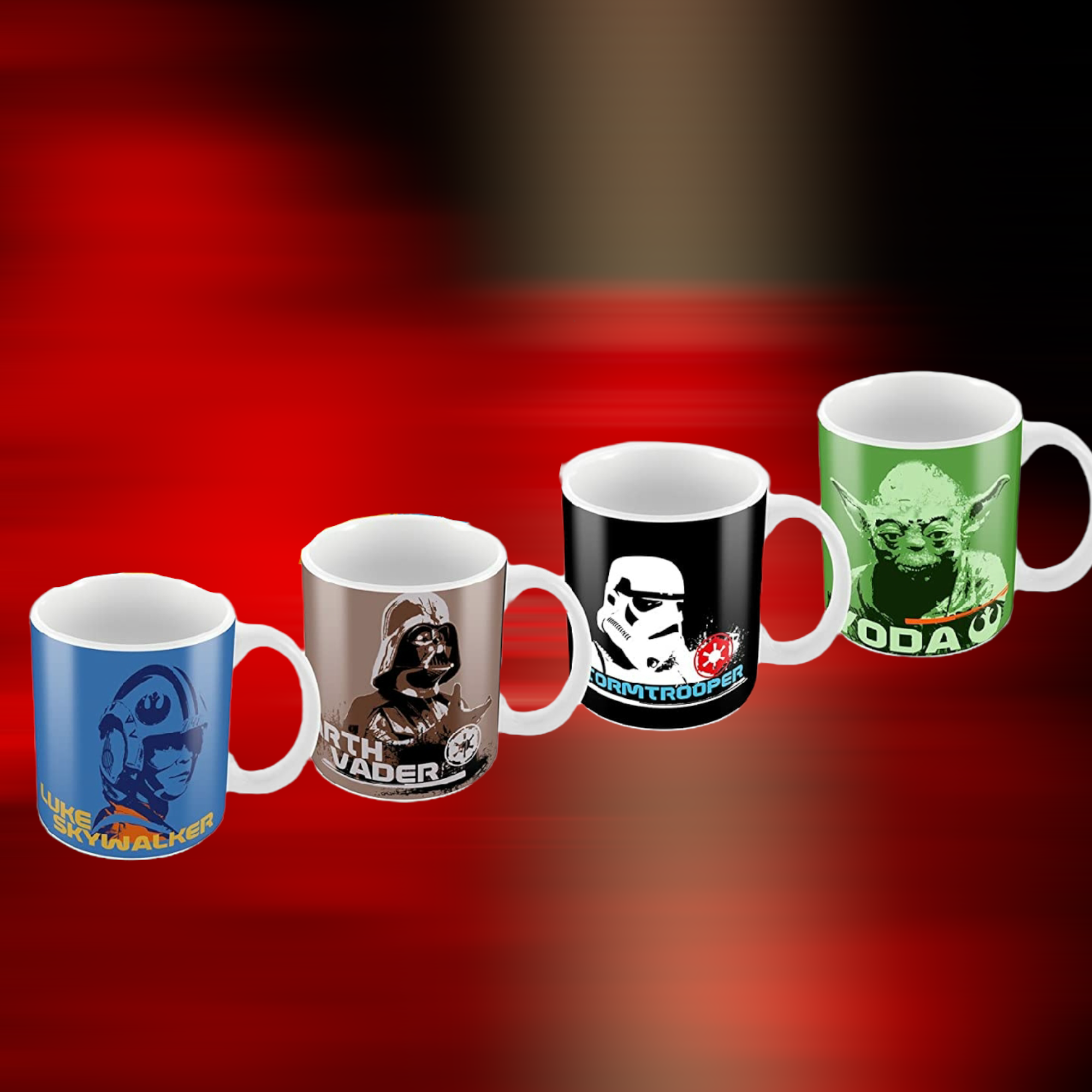 Star Wars : Set de 4 mugs (Boîte endommagée)