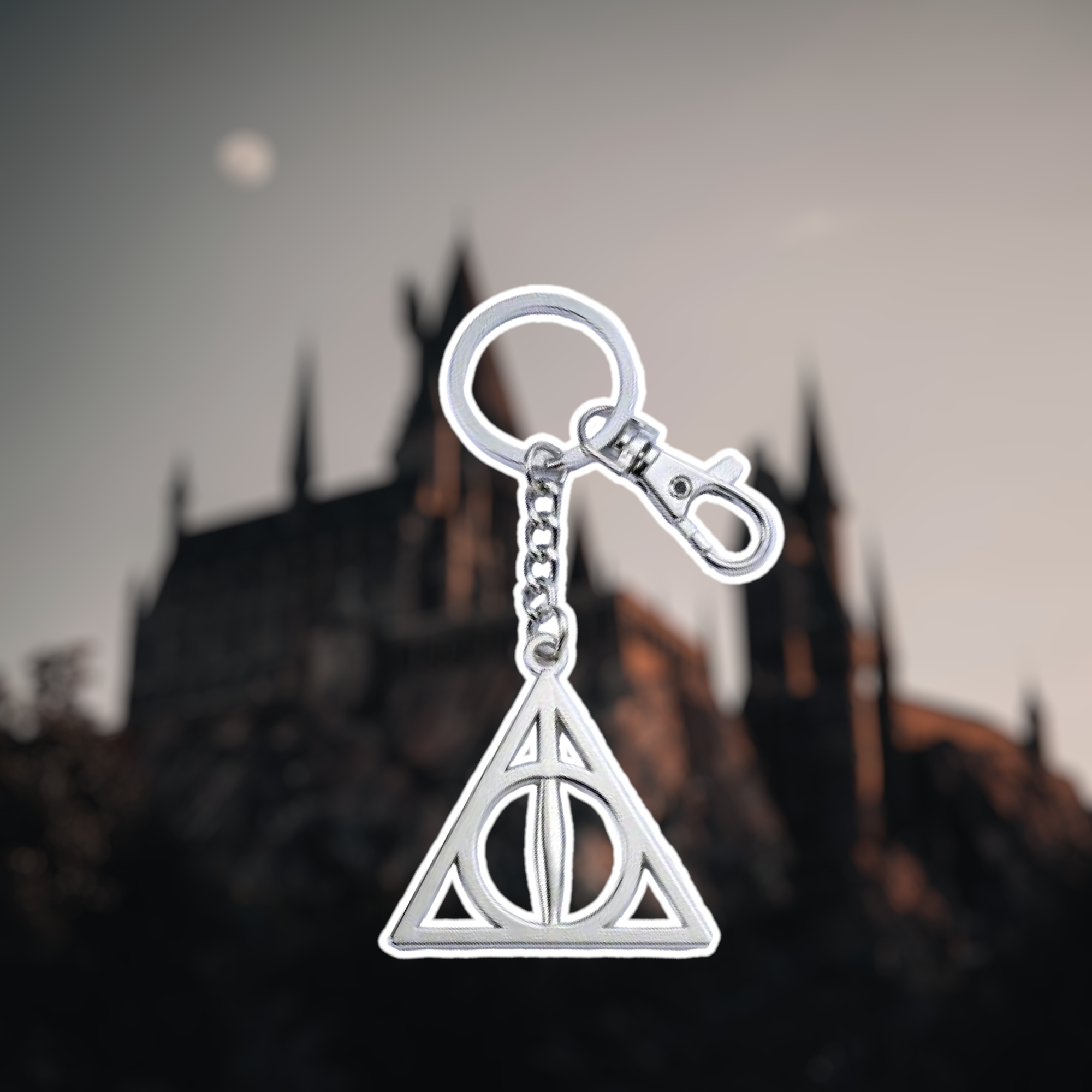 Harry Potter : Porte clé argenté Deathly Hallows