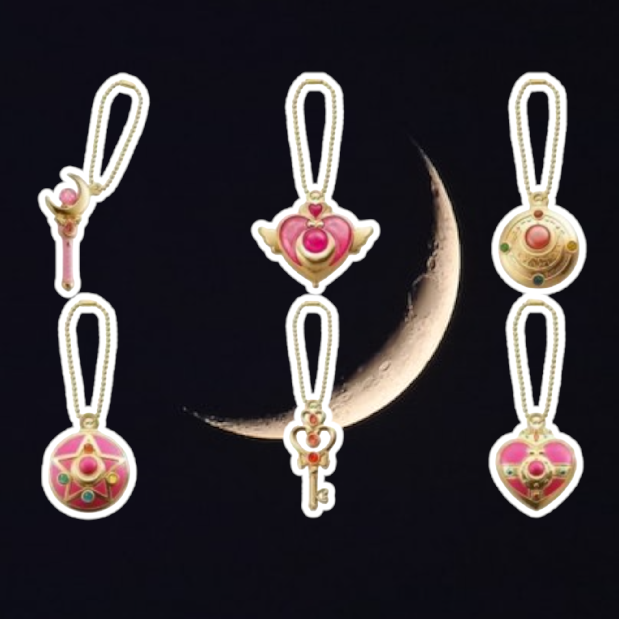 Bandai - Sailor Moon : Set de 6 Porte-clés