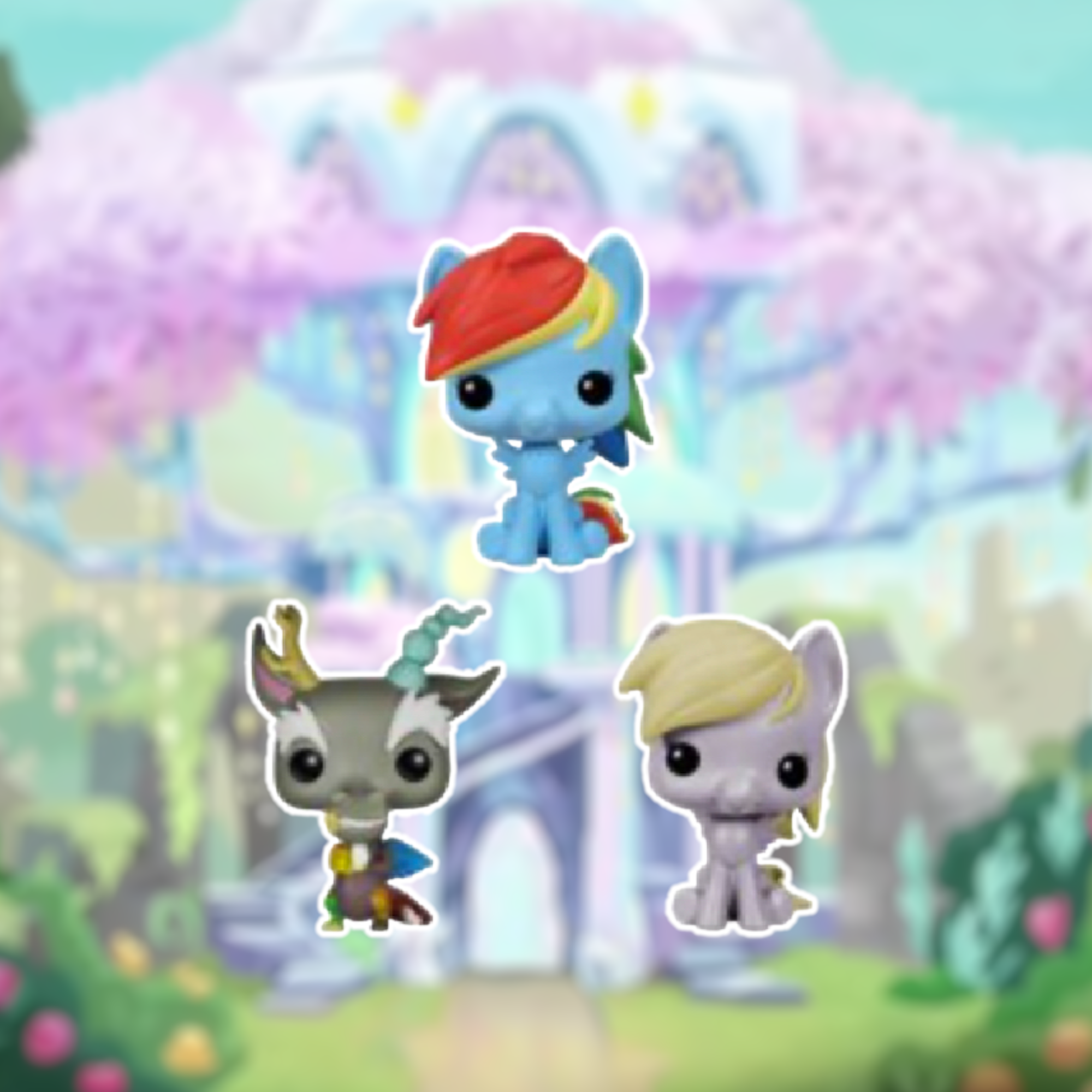 My Little Pony - Funko Pocket Pop Pack 3 Tin : Discord, Rainbow Dash and Derpy