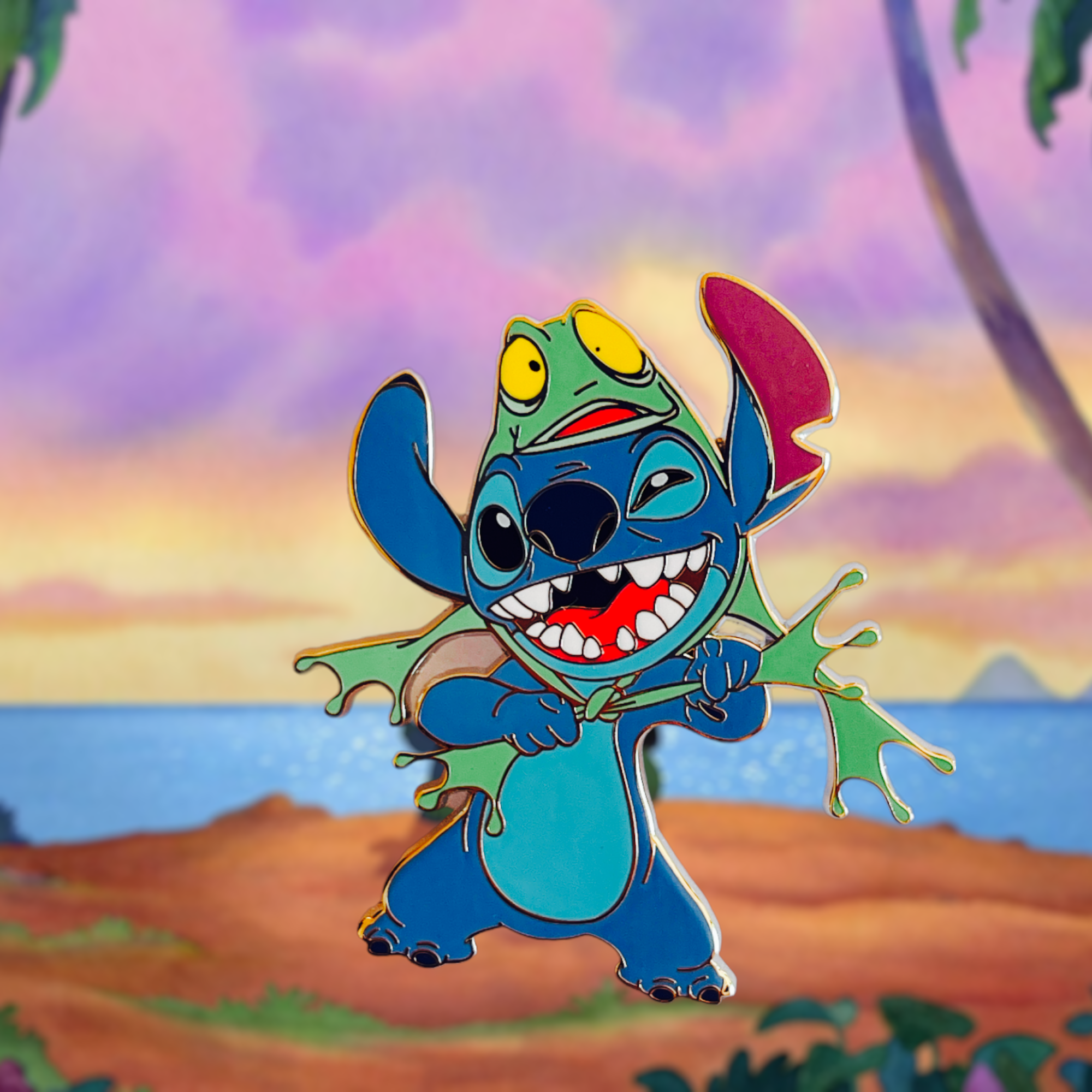 Disney - Lilo et Stitch : Pin\'s Stitch grenouille OE