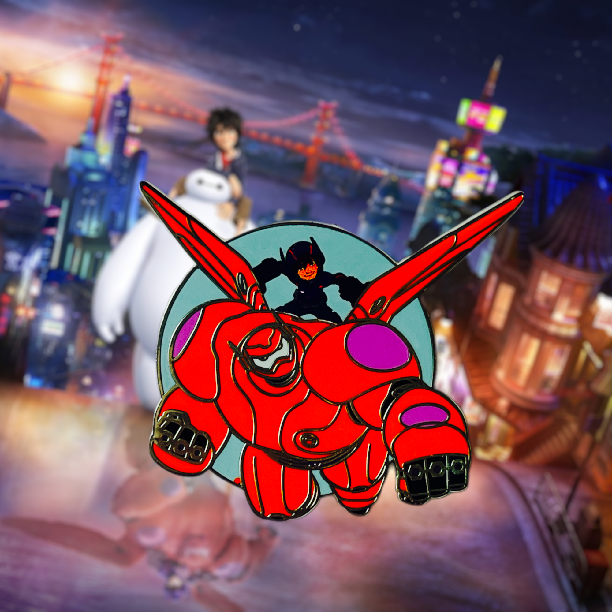 Disney - Les nouveaux héros : Pin\'s Baymax & Hiro OE