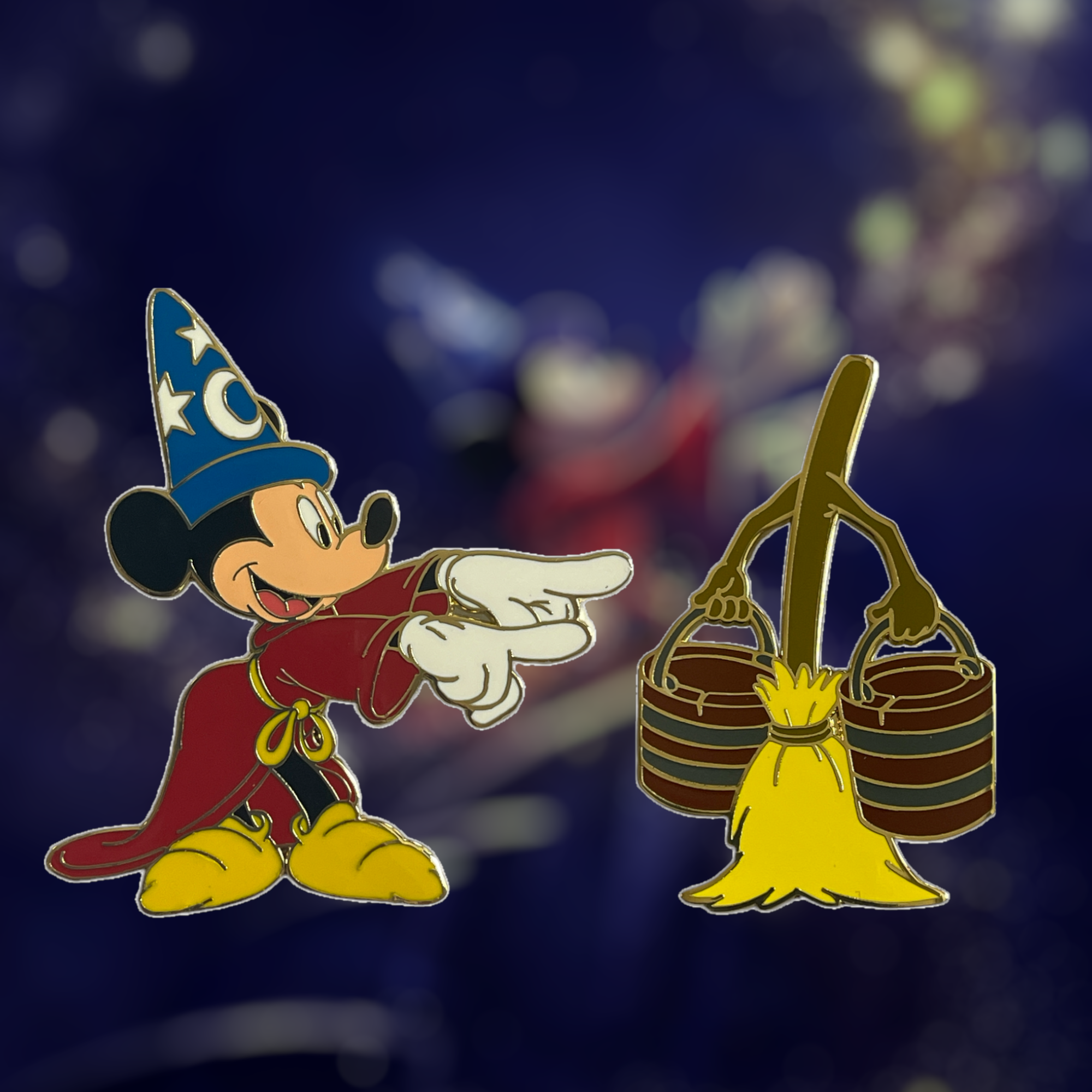 Disney - Mickey Mouse : Set de 2 pin\'s magicien OE