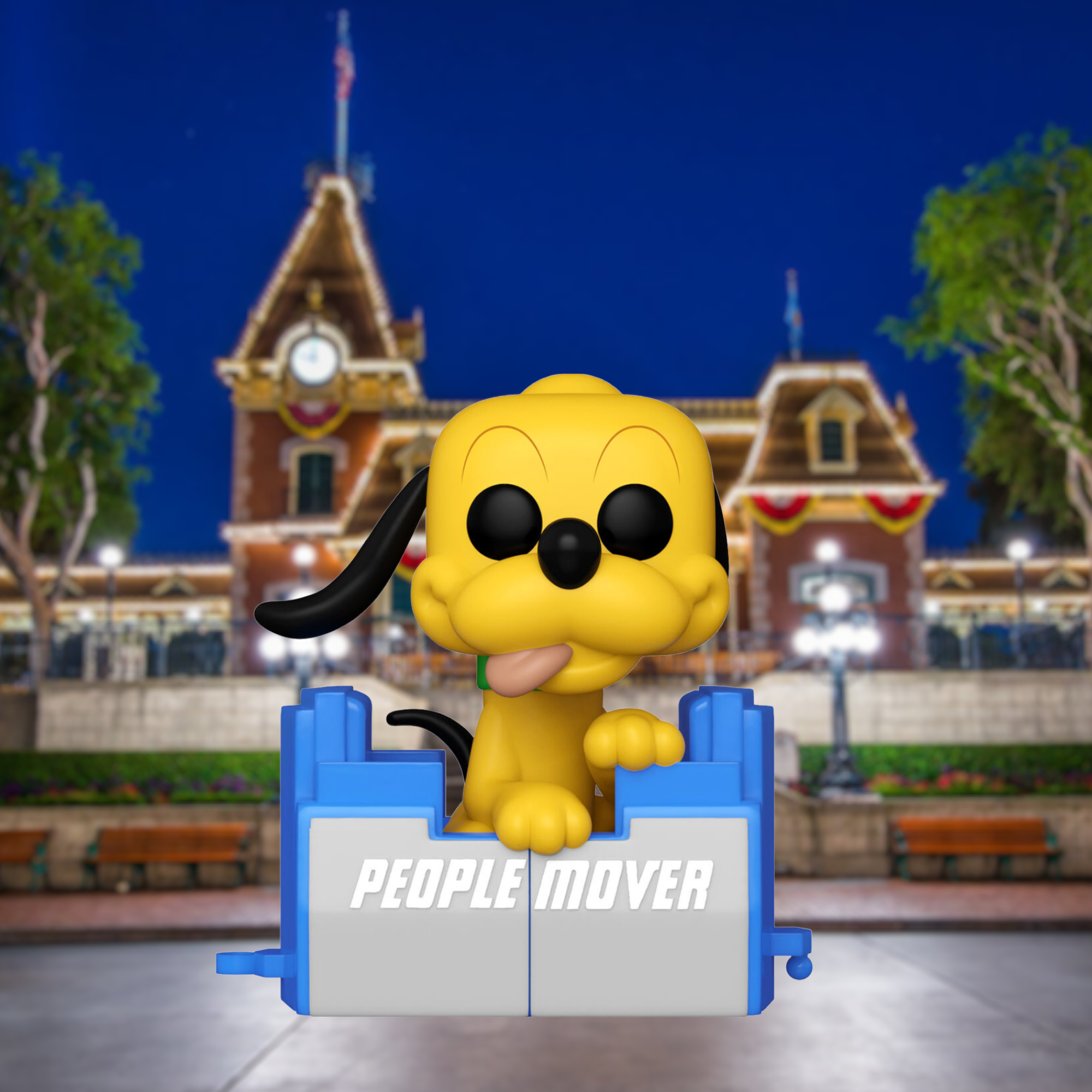 Disney - Funko Pop Bobble Head : Pluto on the peoplemover
