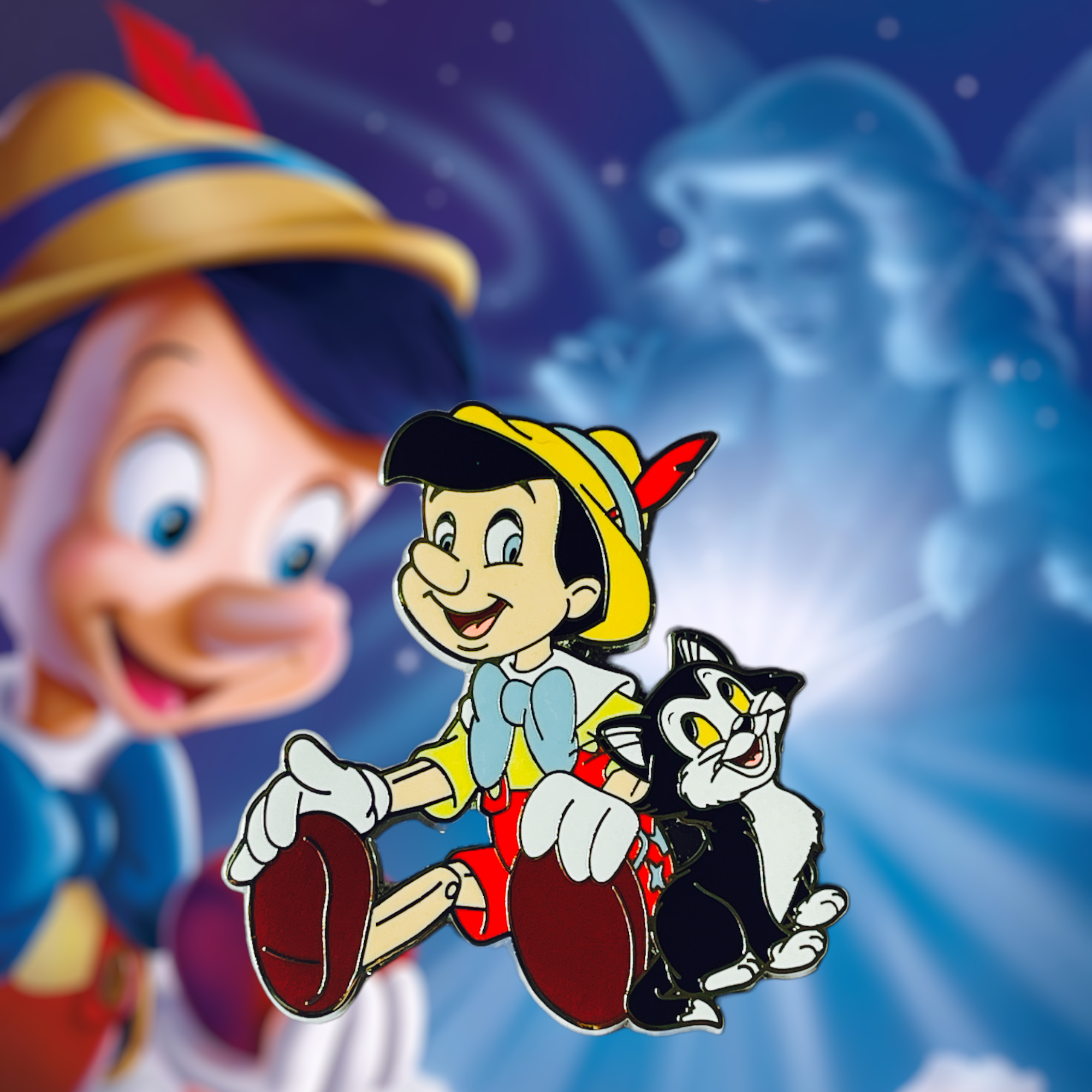 Disney - Pinocchio : Pin\'s Pinocchio & Figaro OE