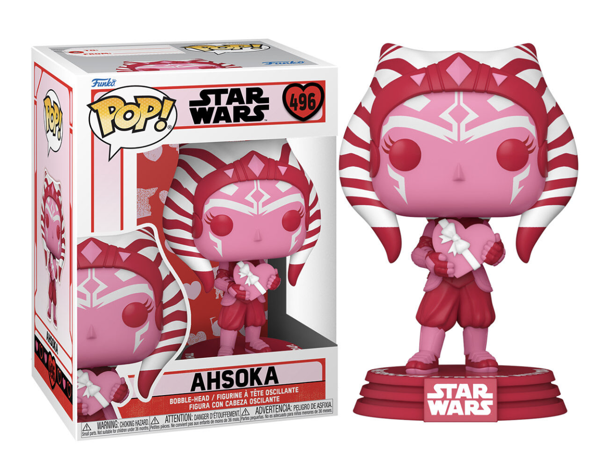 Star Wars - Bobble Head Funko Pop N°496 : Ahsoka Breast Cancer