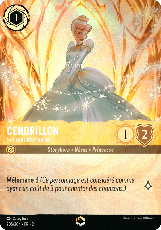 Carte enchantée Disney Lorcana avec illustration étendue