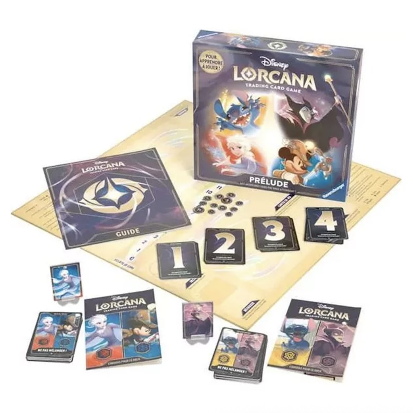 Coffret de jeu Disney Lorcana avec cartes et pions lore