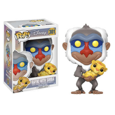 Le roi lion - Bobble Head Funko Pop N°301 : Rafiki with Simba le palais des goodies