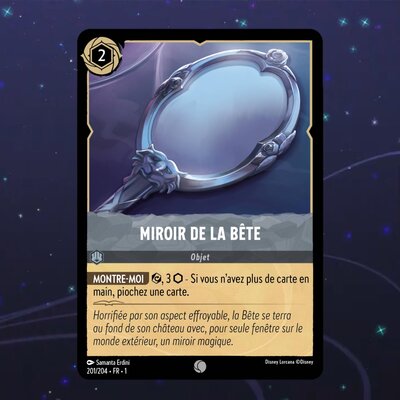 Disney Lorcana TCG : Carte "Miroir de la Bête" (201/204) le palais des goodies