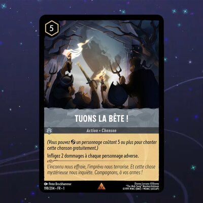 Disney Lorcana TCG : Carte "Tuons la Bête" (198/204) le palais des goodies