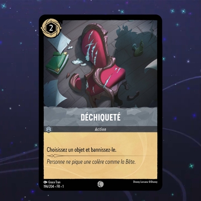 Disney Lorcana TCG : Carte "Déchiqueté" (196/204) le palais des goodies