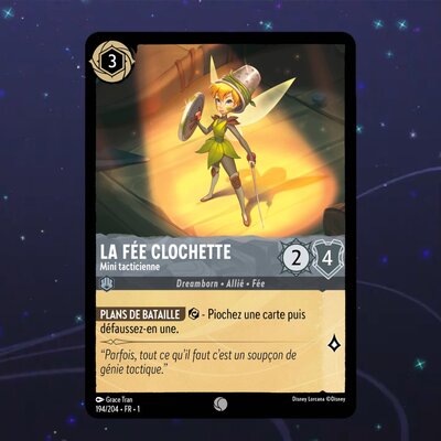 Disney Lorcana TCG : Carte "La Fée Clochette" (194/204) le palais des goodies