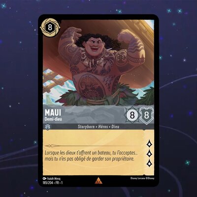 Disney Lorcana TCG : Carte "Maui" (185/204) le palais des goodies