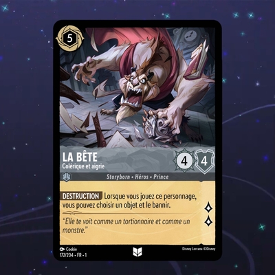 Disney Lorcana TCG : Carte "La Bête" (172/204) le palais des goodies