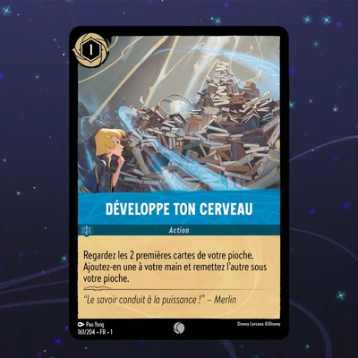 Disney Lorcana TCG : Carte "Développe ton cerveau" (161/204) le palais des goodies