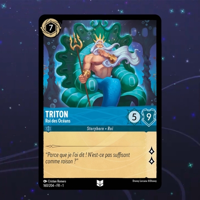 Disney Lorcana TCG : Carte "Triton" (160/204) le palais des goodies