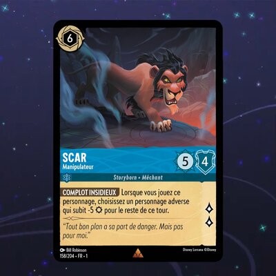 Disney Lorcana TCG : Carte "Scar" (158/204) le palais des goodies