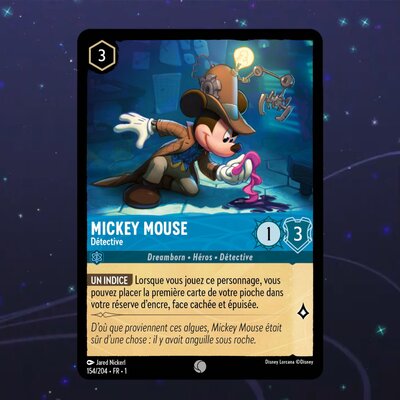 Disney Lorcana TCG : Carte "Mickey Mouse" (154/204) le palais des goodies