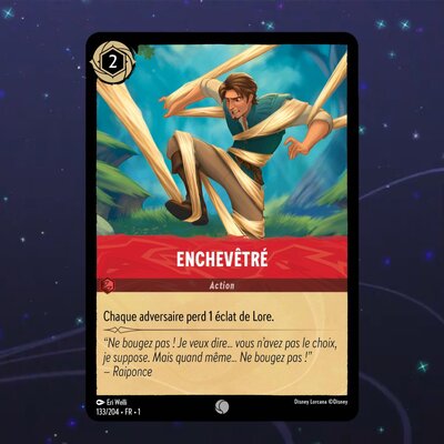 Disney Lorcana TCG : Carte "Enchevêtré" (133/204) le palais des goodies