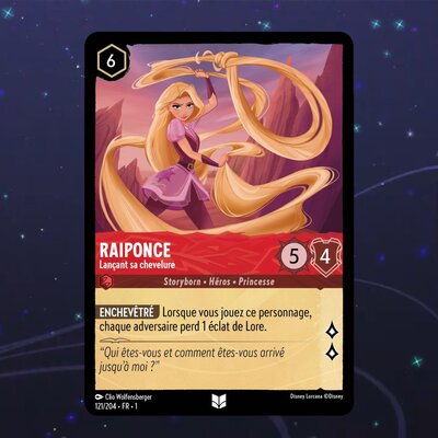 Disney Lorcana TCG : Carte "Raiponce" (121/204) l palais des goodies