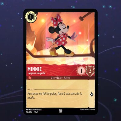 Disney Lorcana TCG : Carte "Minnie" Foil (116/204) le palais des goodies