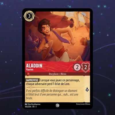 Disney Lorcana TCG : Carte "Aladdin" (105/204) le palais des goodies
