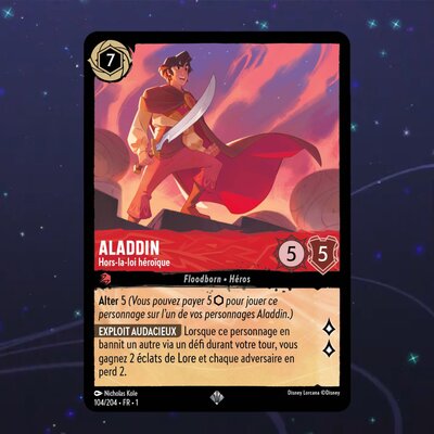 Disney Lorcana TCG : Carte "Aladdin" (104/204) le palais des goodies