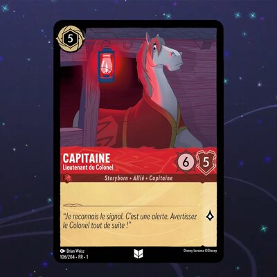 Disney Lorcana TCG : Carte "Capitaine" (106/204) le palais des goodies