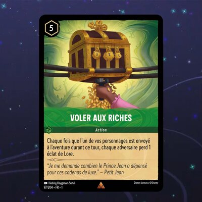 Disney Lorcana TCG : Carte "Voler aux riches" (97/204) le palais des goodies