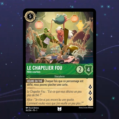 Disney Lorcana TCG : Carte "Le Chapelier Fou" (86/204) le palais des goodies