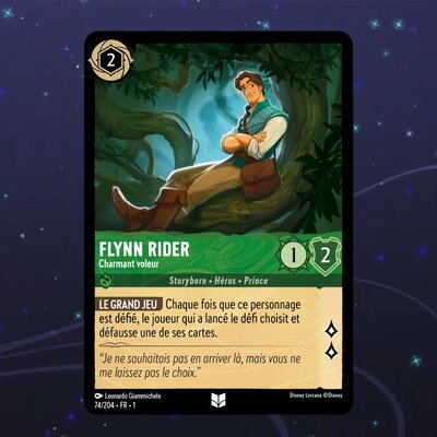 Disney Lorcana TCG : Carte "Flynn Rider" (74/204) le palais des goodies