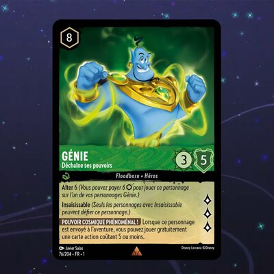 Disney Lorcana TCG : Carte "Génie" (76/204) le palais des goodies