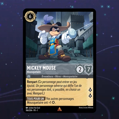 Disney Lorcana TCG : Carte "Mickey Mouse" (186/204) le palais des goodies
