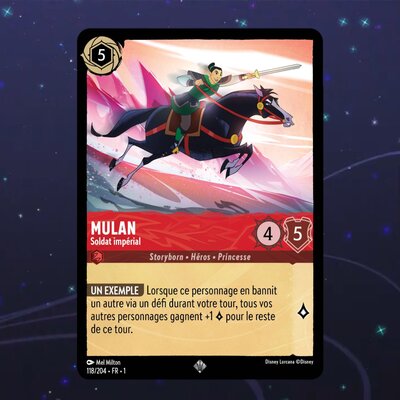 Disney Lorcana TCG : Carte "Mulan" (118/204) le palais des goodies