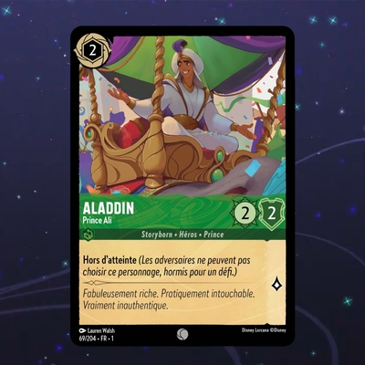 Disney Lorcana TCG : Carte "Aladdin" (69/204) le palais des goodies