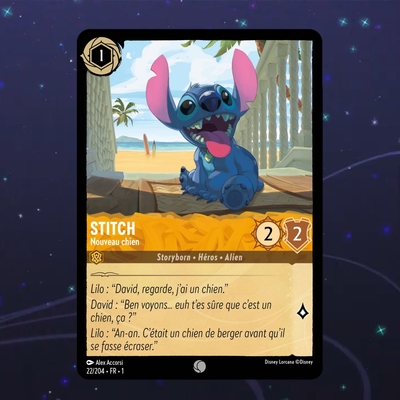 Disney Lorcana TCG : Carte "Stitch" (22/204) le palais des goodies