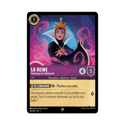 Disney Lorcana TCG : Carte "La reine" (carte 56/204) le palais des goodies