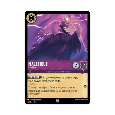 Disney Lorcana TCG : Carte "Maléfique" (carte 49/204) le palais des goodies