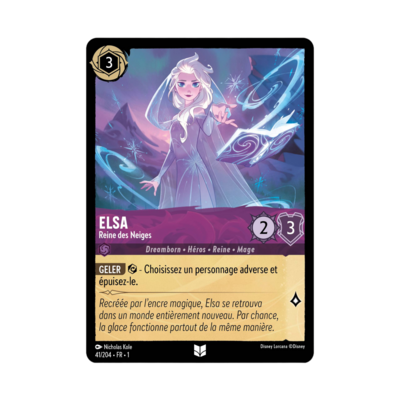 Disney Lorcana TCG : Carte "Elsa" (carte 41/204) le palais des goodies