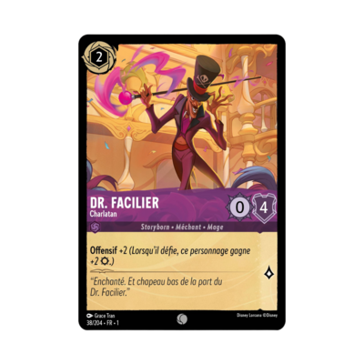 Disney Lorcana TCG : Carte "Dr. Facilier" (carte 38/204) le palais des goodies