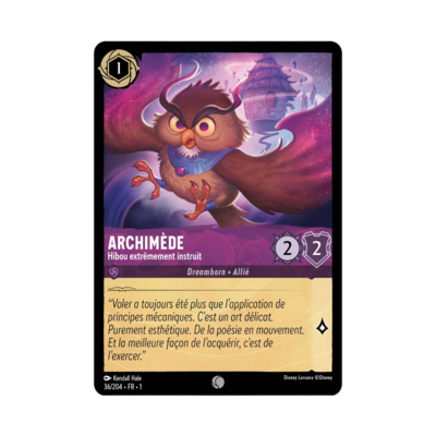Disney Lorcana TCG : Carte "Archimède" (carte 36/204) le palais des goodies