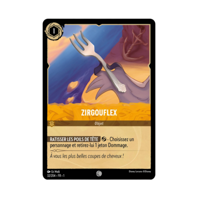 Disney Lorcana TCG : Carte "Zirgouflex" (carte 32/204) le Palais des Goodies