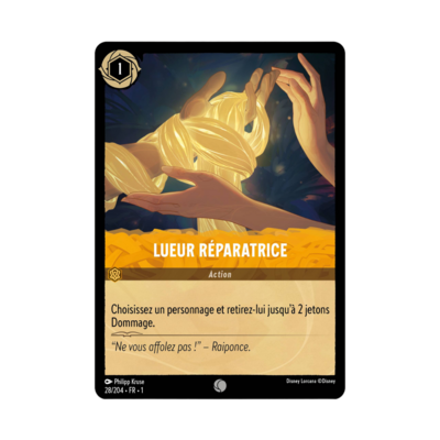 Disney Lorcana TCG : Carte "Lueur réparatrice" (carte 28/204) le Palais des Goodies
