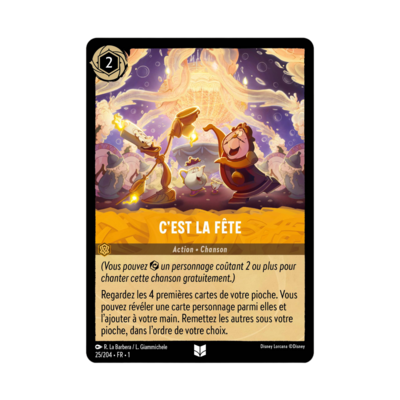 Disney Lorcana TCG : Carte "C’est la fête" (carte 25/204) le Palais des Goodies