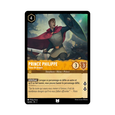 Disney Lorcana TCG : Carte "Prince Philippe" (carte 16/204) le Palais des Goodies