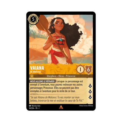 Disney Lorcana TCG : Carte "Vaiana" (carte 14/204) le Palais des Goodies