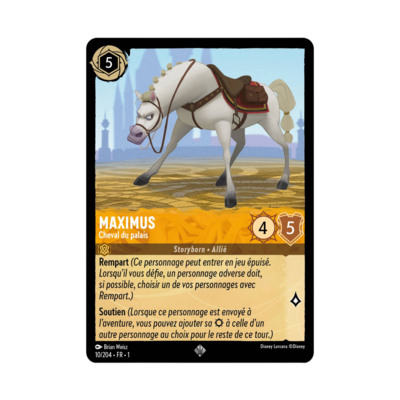 Disney Lorcana TCG : Carte "Maximus" (carte 10/204) le palais des goodies