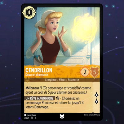 Disney Lorcana TCG : Carte "Cendrillon" FOIL (carte 03/204) le palais des goodies
